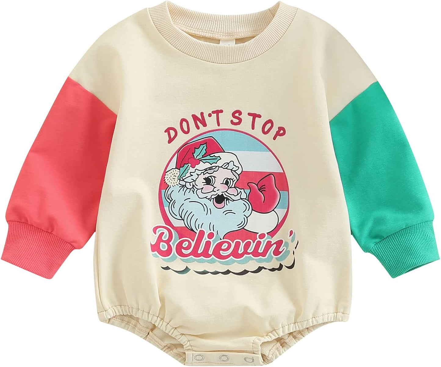 Bemeyourbbs Unisex Baby Crewneck Sweatshirt Oversized Sweater Romper Long Sleeve Shirts Fall Winter Outfit for Baby Boy Girl