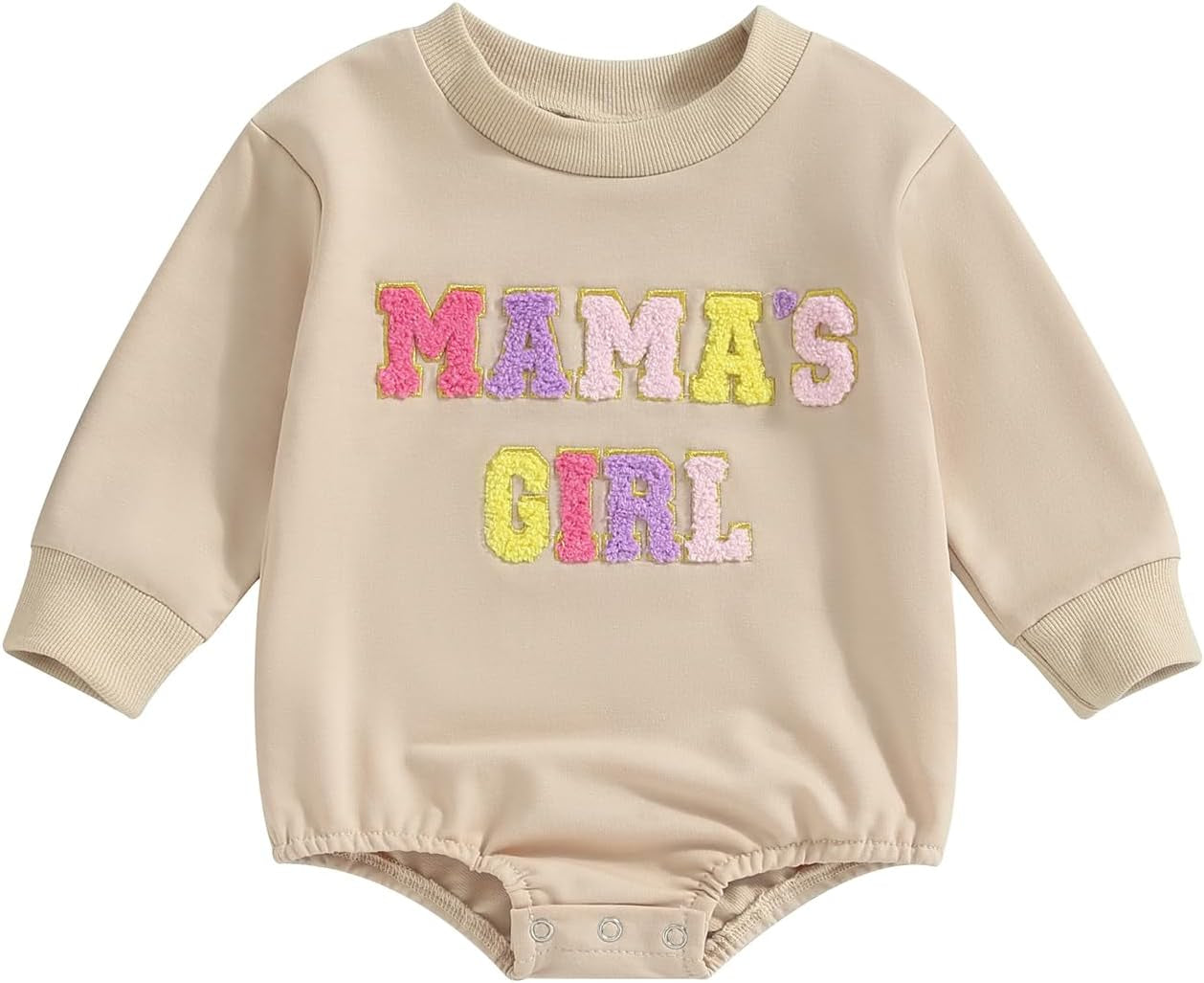 Bemeyourbbs Unisex Baby Crewneck Sweatshirt Oversized Sweater Romper Long Sleeve Shirts Fall Winter Outfit for Baby Boy Girl