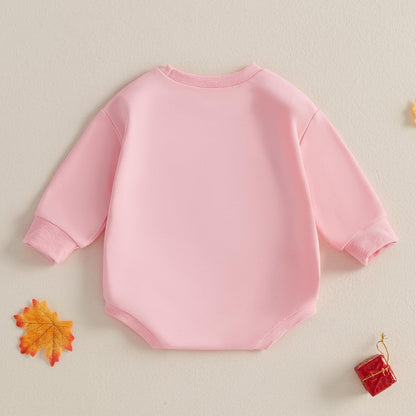 Bemeyourbbs Unisex Baby Crewneck Sweatshirt Oversized Sweater Romper Long Sleeve Shirts Fall Winter Outfit for Baby Boy Girl