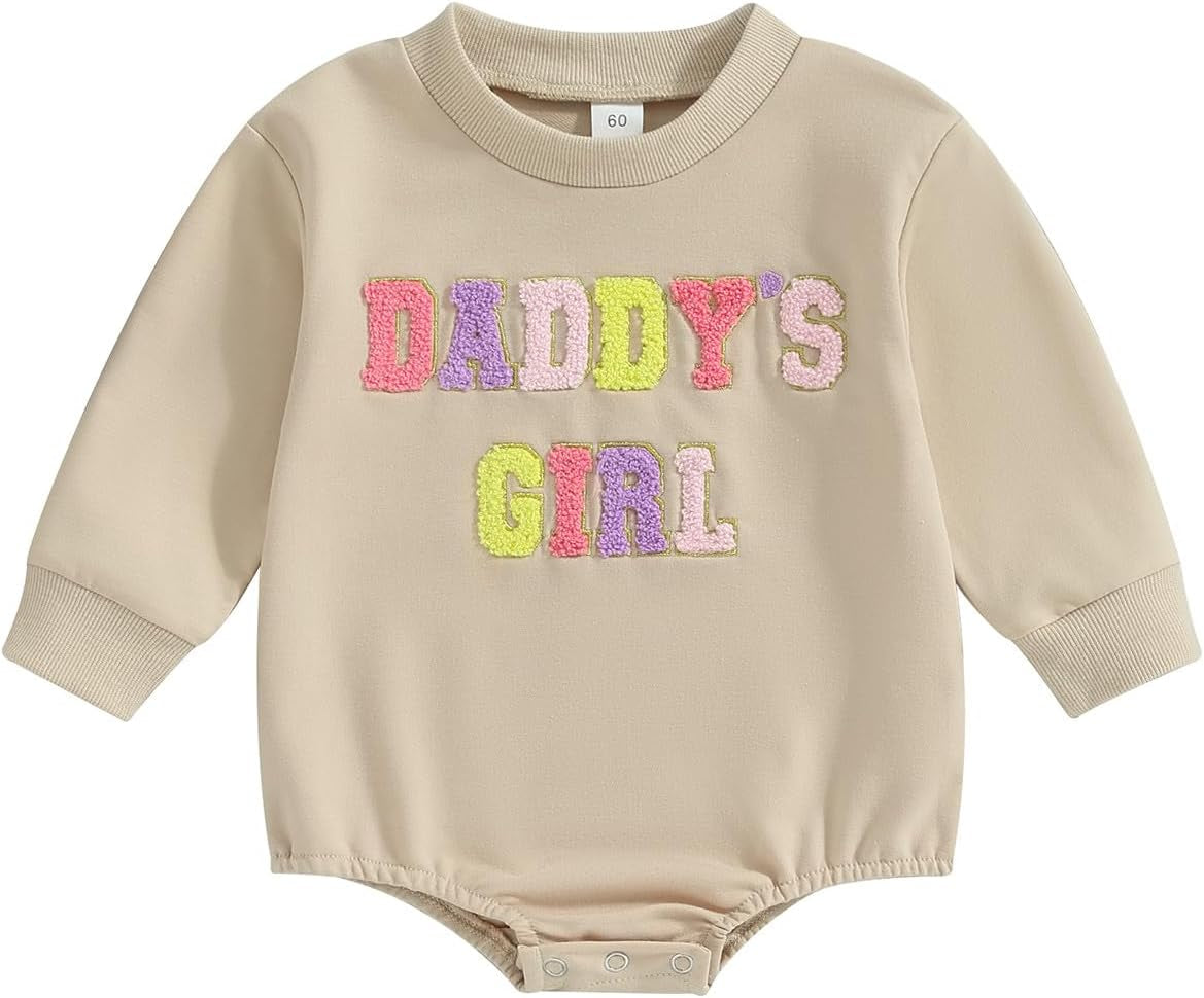 Bemeyourbbs Unisex Baby Crewneck Sweatshirt Oversized Sweater Romper Long Sleeve Shirts Fall Winter Outfit for Baby Boy Girl