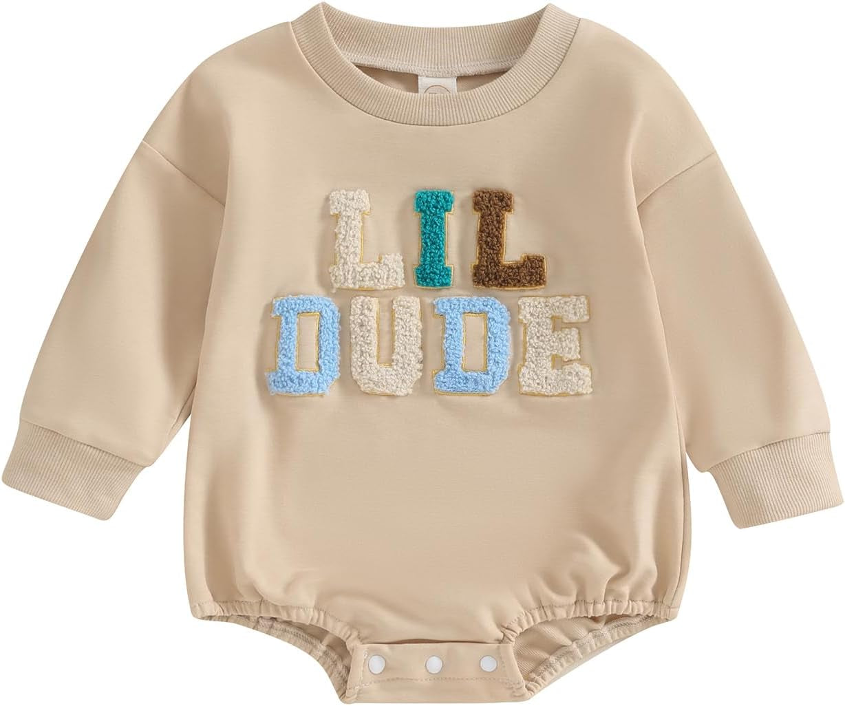 Bemeyourbbs Unisex Baby Crewneck Sweatshirt Oversized Sweater Romper Long Sleeve Shirts Fall Winter Outfit for Baby Boy Girl