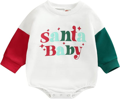 Bemeyourbbs Unisex Baby Crewneck Sweatshirt Oversized Sweater Romper Long Sleeve Shirts Fall Winter Outfit for Baby Boy Girl